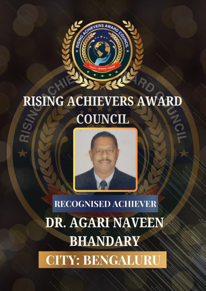Dr Agari Naveem Bhandary social services leader